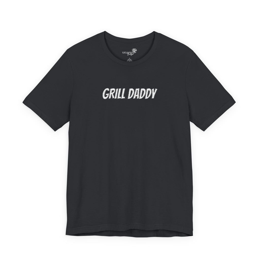 Grill Daddy Embroidered T-Shirt — Funny BBQ Dad Gift Tee | XS–5XL