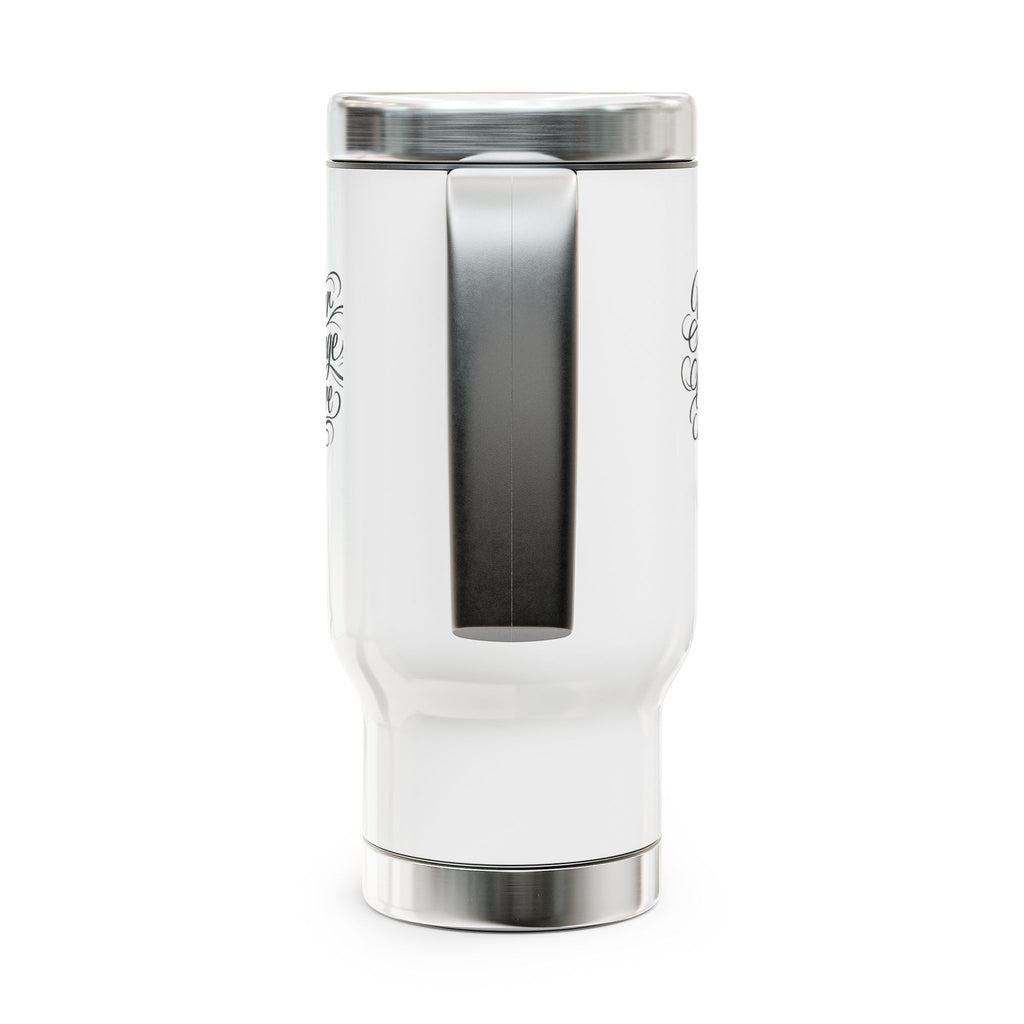 Custom Photo Travel Mug — Upload Your Image | 14oz Stainless Steel with Handle