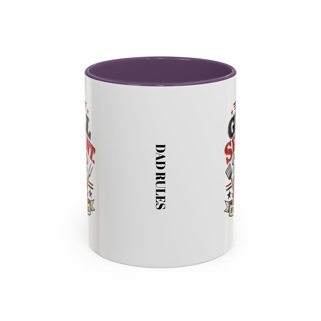 Grill Sergeant Accent Mug – "My Grill, My Rules" Coffee Cup (11/15oz)