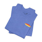 Fish Icon Tee — Small Rainbow Fish Chest Graphic T-Shirt