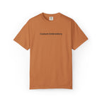 EMBROIDERED Custom Text Comfort Colors Unisex (Light Colors/Shades) T-Shirt