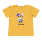 Cute Duckling Toddler Tee - Purple Rose Illustration