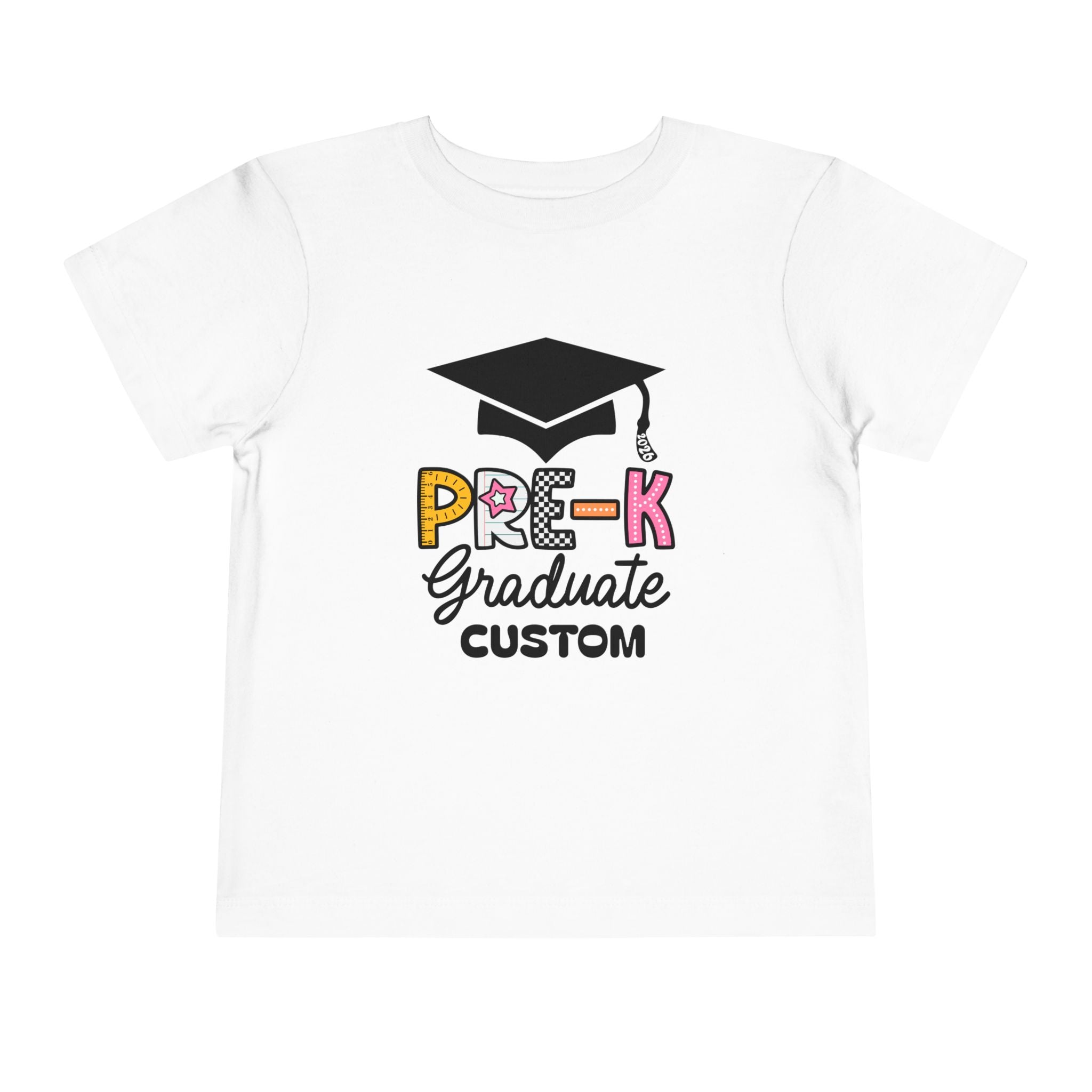 Girls Pre-K Grad 2026 Toddler Tee – Customizable Graduation Shirt