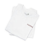 Custom Left Chest T-Shirt — Personalized Text Print