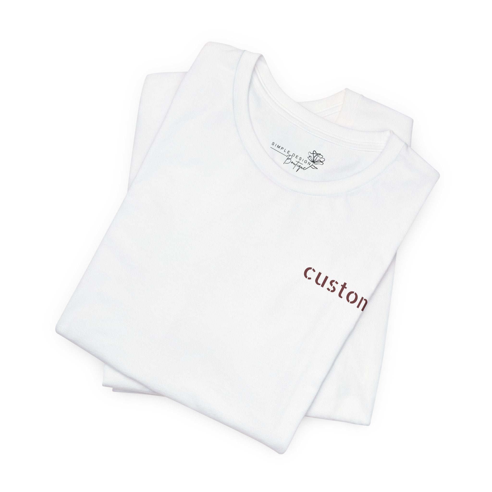 Custom Left Chest T-Shirt — Personalized Text Print