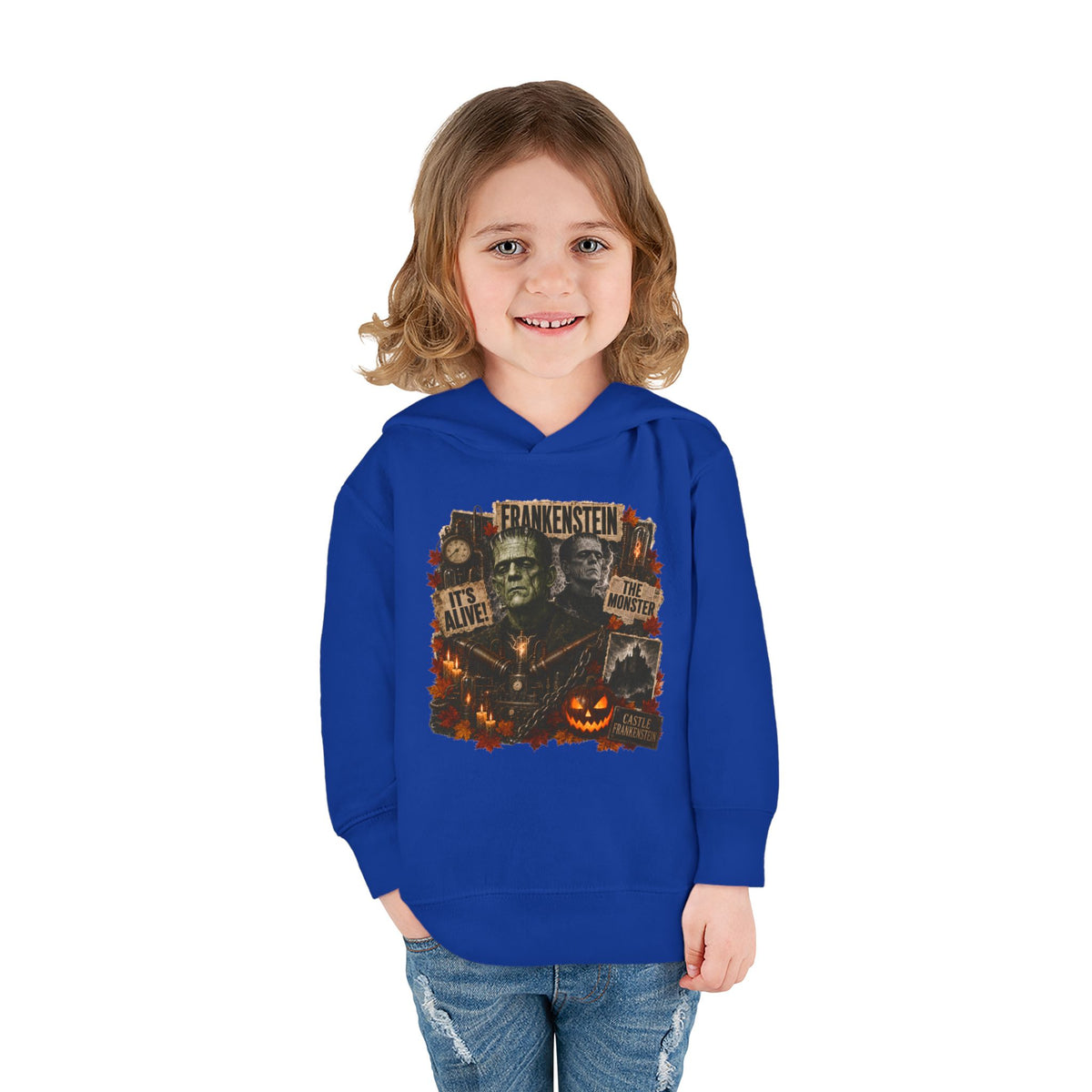 Frankenstein Toddler Hoodie - Cute Spooky Halloween Pullover