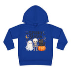 Toddler Hoodie — "Spooky Season" Cute Ghost, Skeleton & Black Cat Halloween Pullover