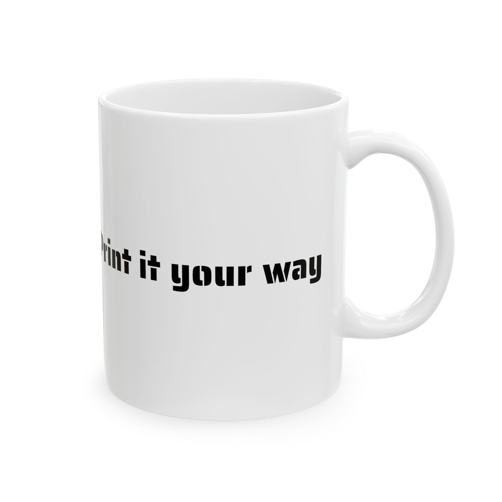 Custom Text Ceramic Coffee Cup | 11oz & 15oz