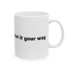 Custom Text Ceramic Coffee Cup | 11oz & 15oz