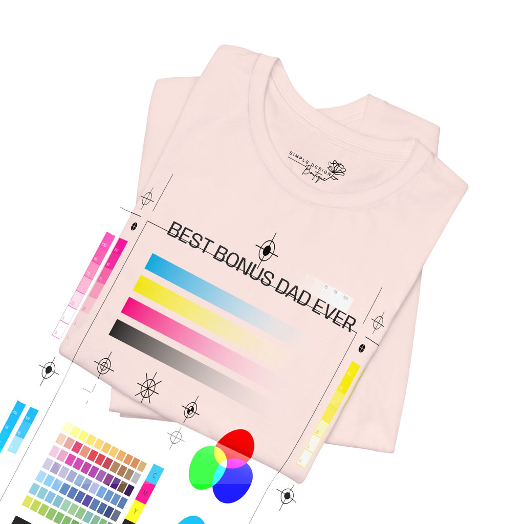 Best Bonus Dad Ever — Embroidered T-Shirt