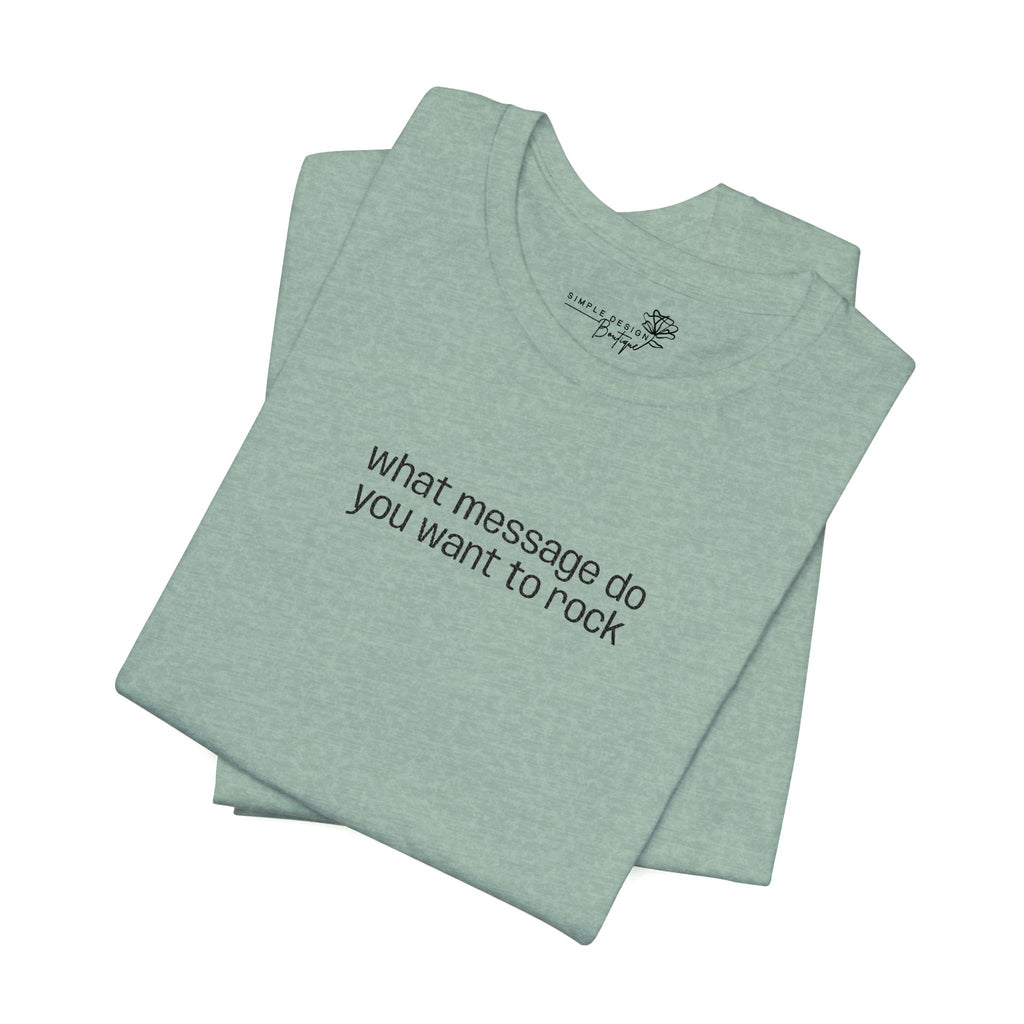 Custom Text Embroidered T-Shirt — Your Words, Stitched in Style