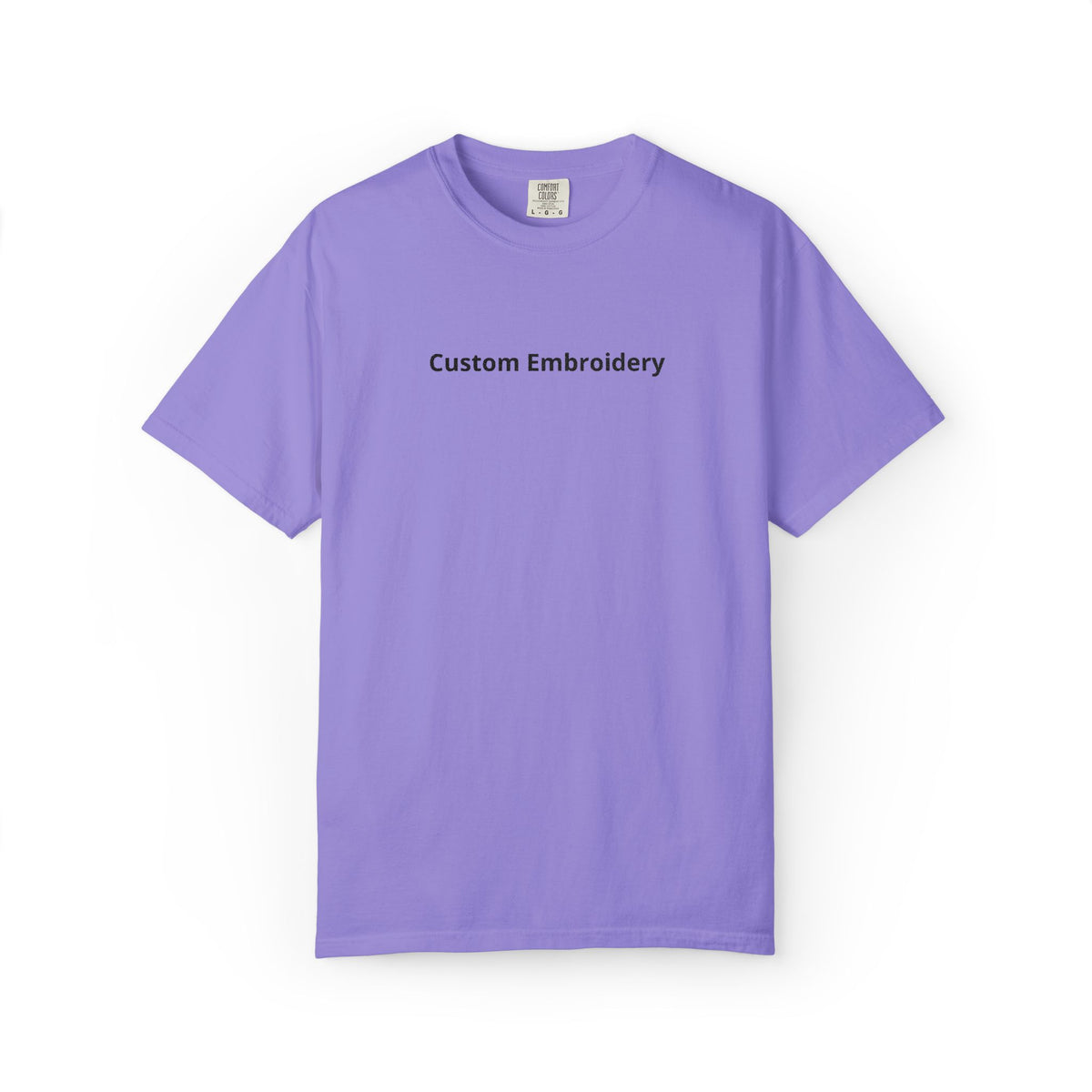 EMBROIDERED Custom Text Comfort Colors Unisex (Light Colors/Shades) T-Shirt