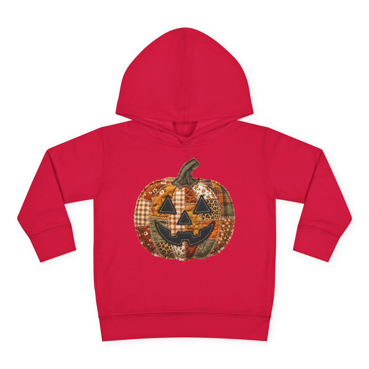 Toddler Halloween Pumpkin Hoodie — Patchwork Jack-O'-Lantern Pullover