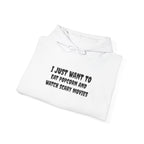 "I Just Want to Eat Popcorn and Watch Scary Movies" Cozy Halloween Hoodie