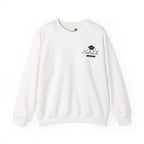 Graduation Crewneck Sweatshirt FRONT & BACK— "Kiss My Class Goodbye" Cap & Diploma Design