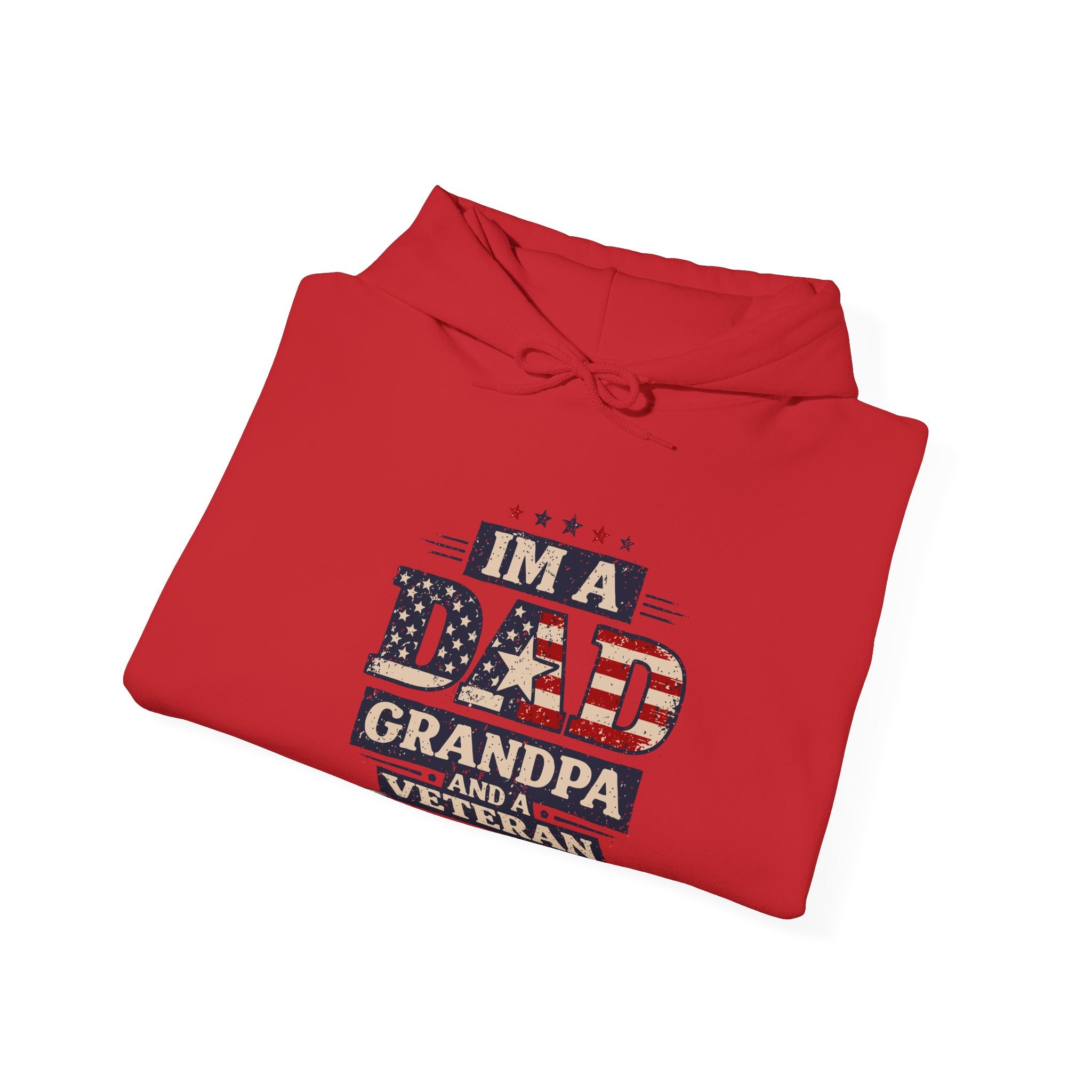 Men's Hoodie — "I'm a Dad, Grandpa & Veteran. Nothing Scares Me."