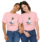 So What Is Your Duck Face Saying? Custom Text Unisex T-Shirt - Print