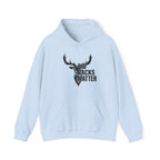 Big Racks Matter Deer Antler Hunting Graphic - Cozy Hoodie