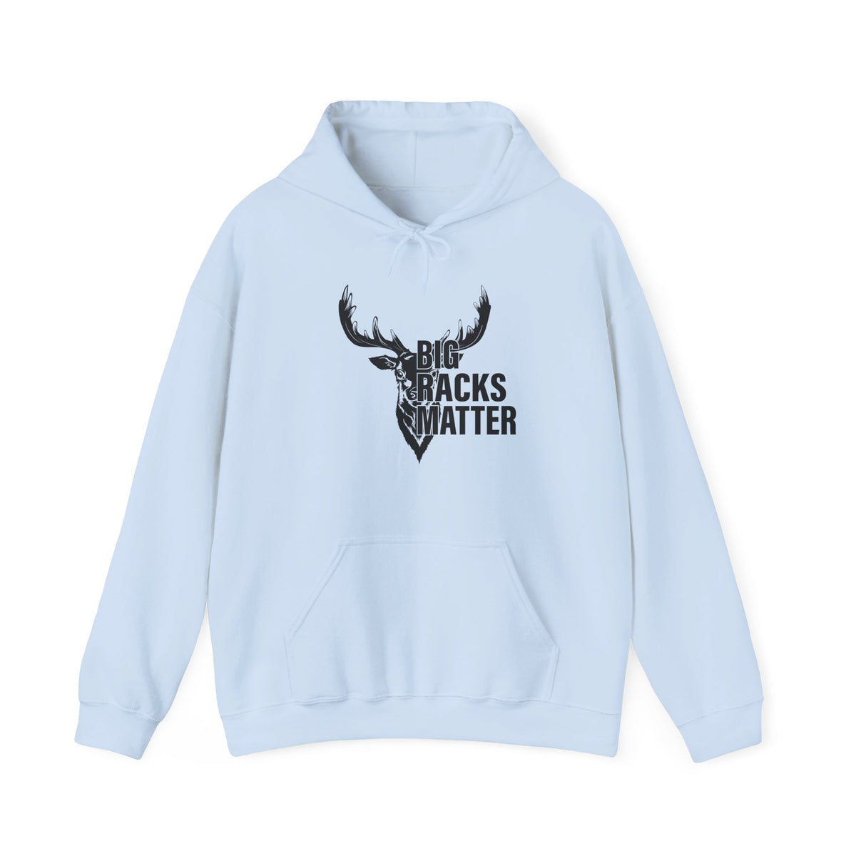 Big Racks Matter Deer Antler Hunting Graphic - Cozy Hoodie