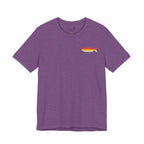 Fish Icon Tee — Small Rainbow Fish Chest Graphic T-Shirt