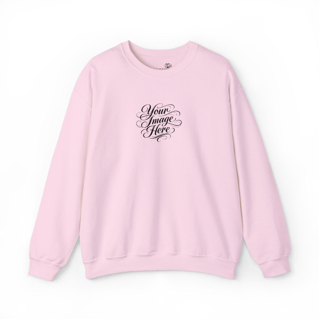 EMBROIDERED Custom Image (Light Colors/Shades) Pullover Sweatshirts