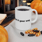 Custom Text Ceramic Coffee Cup | 11oz & 15oz