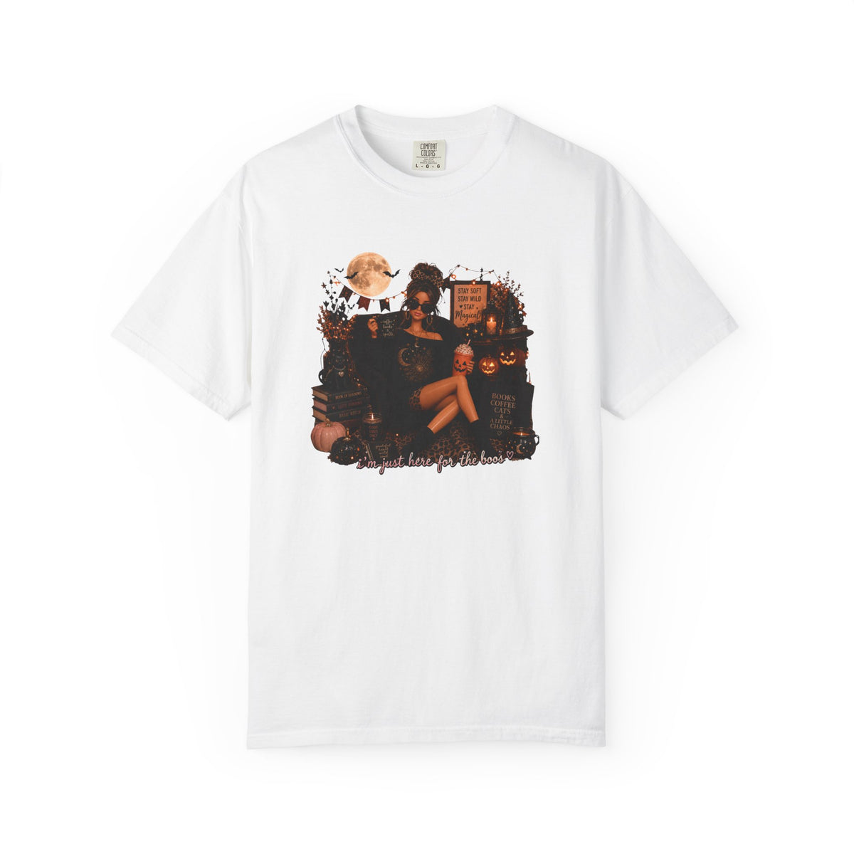I am just here for the BOOS (lol) Graphic Comfort Colors T-Shirt