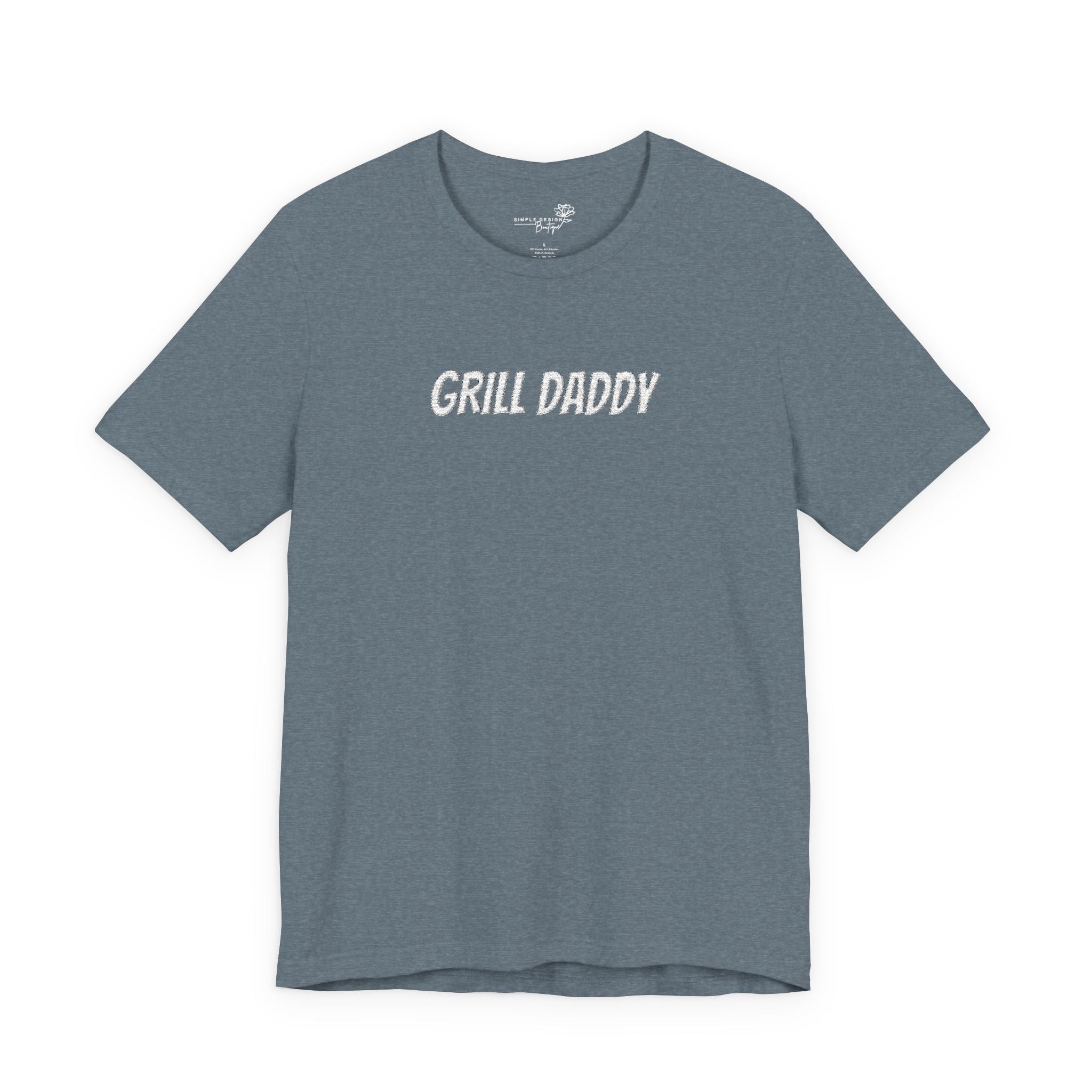 Grill Daddy Embroidered T-Shirt — Funny BBQ Dad Gift Tee | XS–5XL