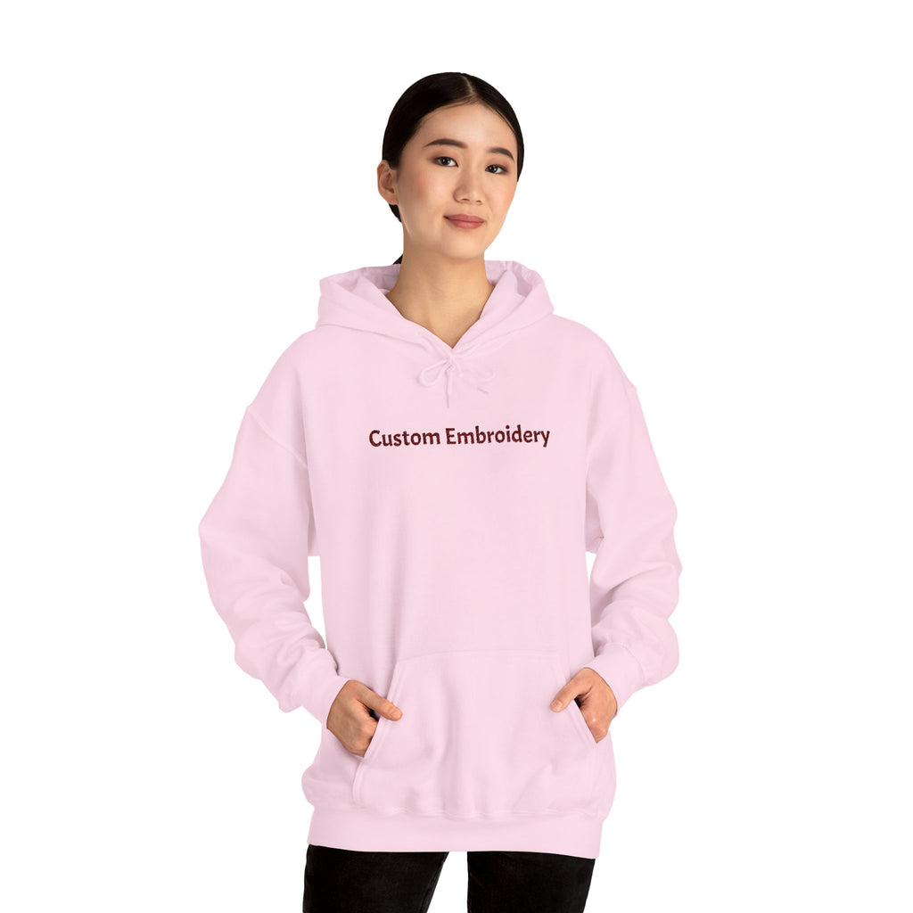 EMBROIDERED Custom Text (Light Colors/Shades) Unisex Hoodies