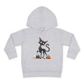 Toddler Halloween Cat Hoodie – Cute Black Kitty with Pumpkins Pullover