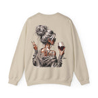 Just Breathe FRONT & BACK Graphic - Cozy Pullover Sweatshirt