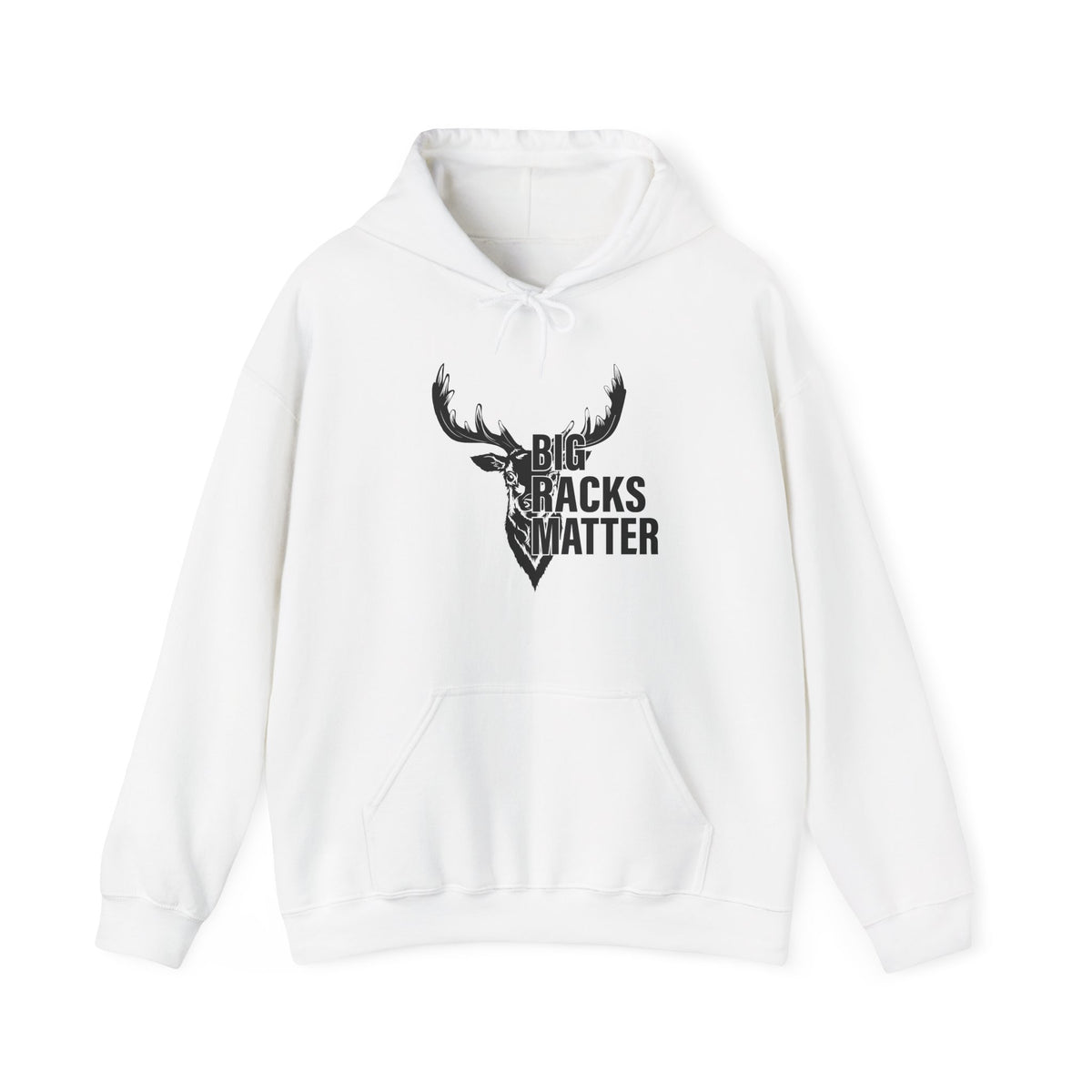 Big Racks Matter Deer Antler Hunting Graphic - Cozy Hoodie
