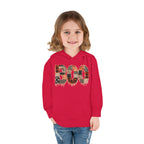 Toddler Hoodie - "BOO" Plaid Halloween Pullover