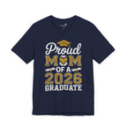 Proud Mom of a 2026 Graduate FRONT & BACK upload photo T-Shirt