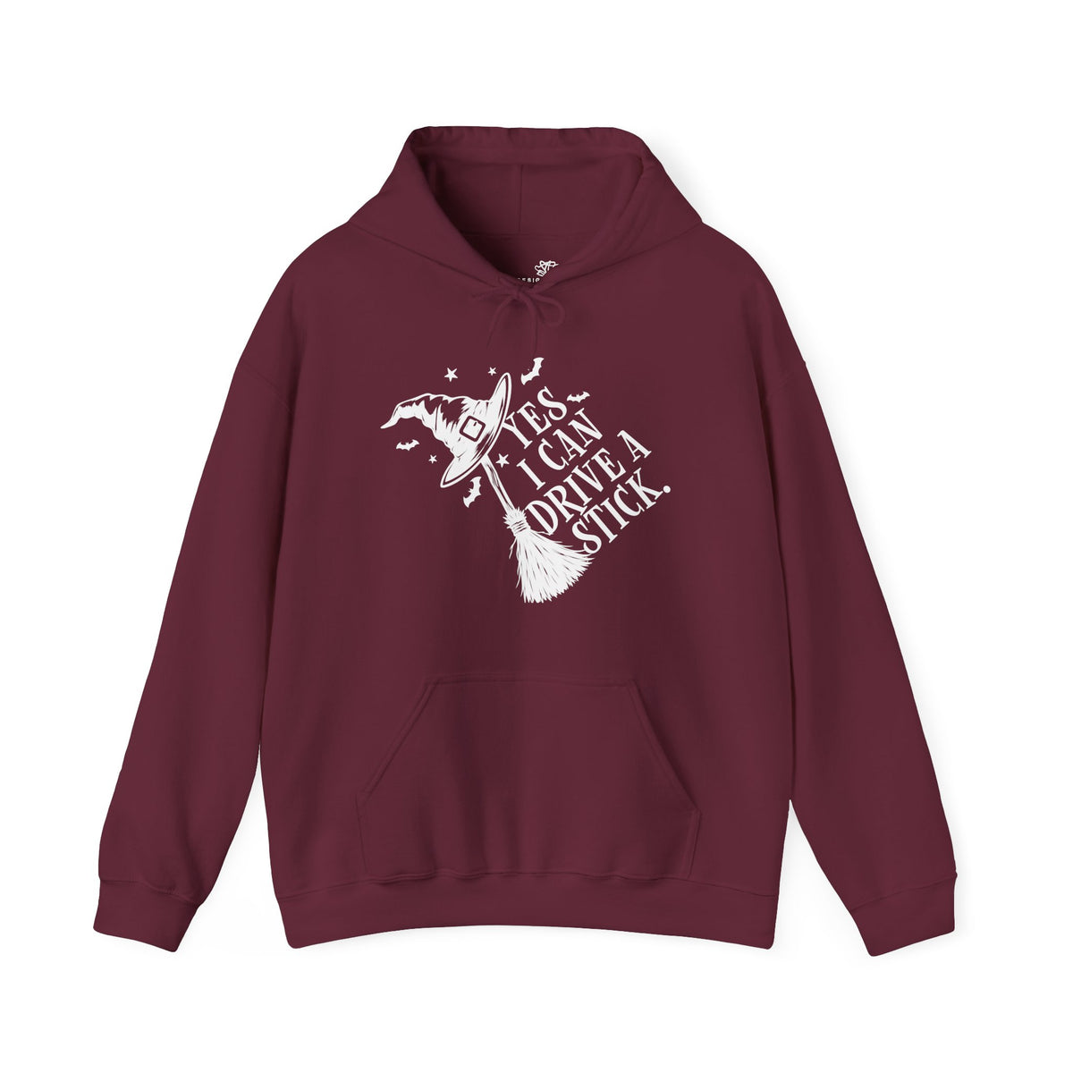 Yes I Can Drive a Stick Witch Graphic - Halloween Hoodie