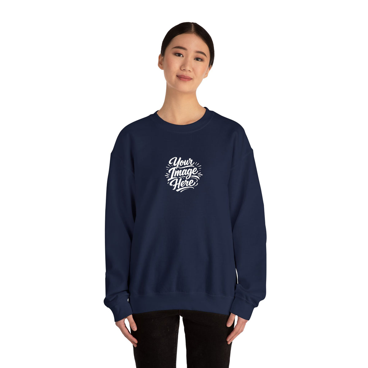 EMBROIDERED Custom Image (Dark Colors/Shades) Pullover Sweatshirts