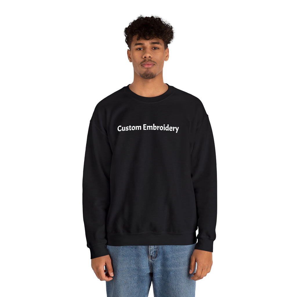 EMBROIDERED Custom Text (Dark Colors/Shades) Pullover Sweatshirts