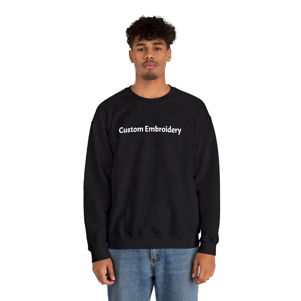 EMBROIDERED Custom Text (Dark Colors/Shades) Pullover Sweatshirts