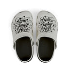 Kids Foam Clogs — Custom Script Graphic EVA Slip-Ons