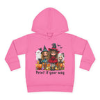 Toddler Hoodie — Cute Halloween Witch Girls Pumpkin Design - CAN CUSTOMIZE IMAGE AND/OR TEXT