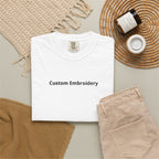 EMBROIDERED Custom Text Comfort Colors Unisex (Light Colors/Shades) T-Shirt