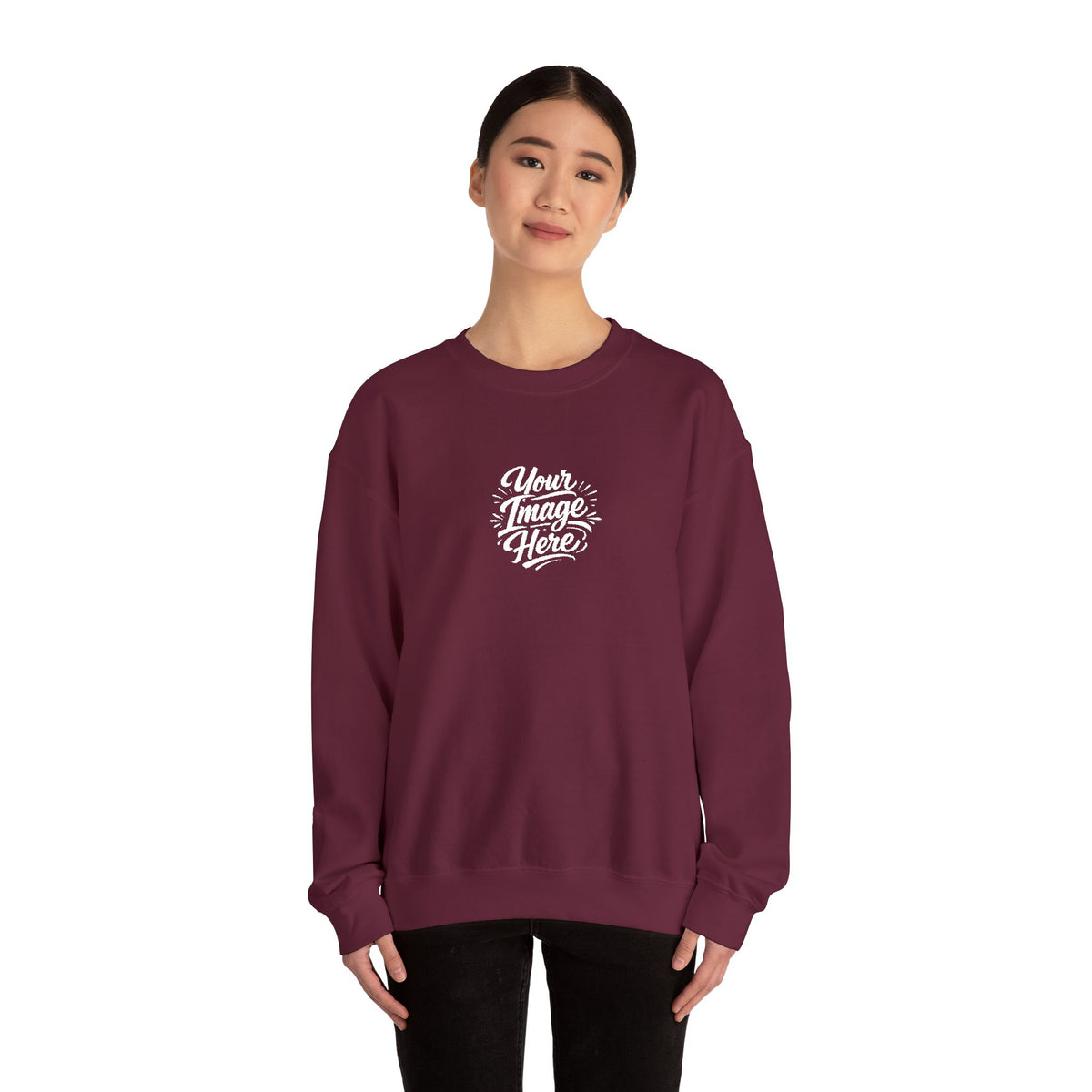 EMBROIDERED Custom Image (Dark Colors/Shades) Pullover Sweatshirts