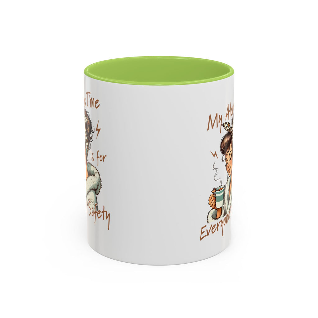 Coffee Mug — "My Alone Time Is for Everyone's Safety" Retro Woman Accent Mug