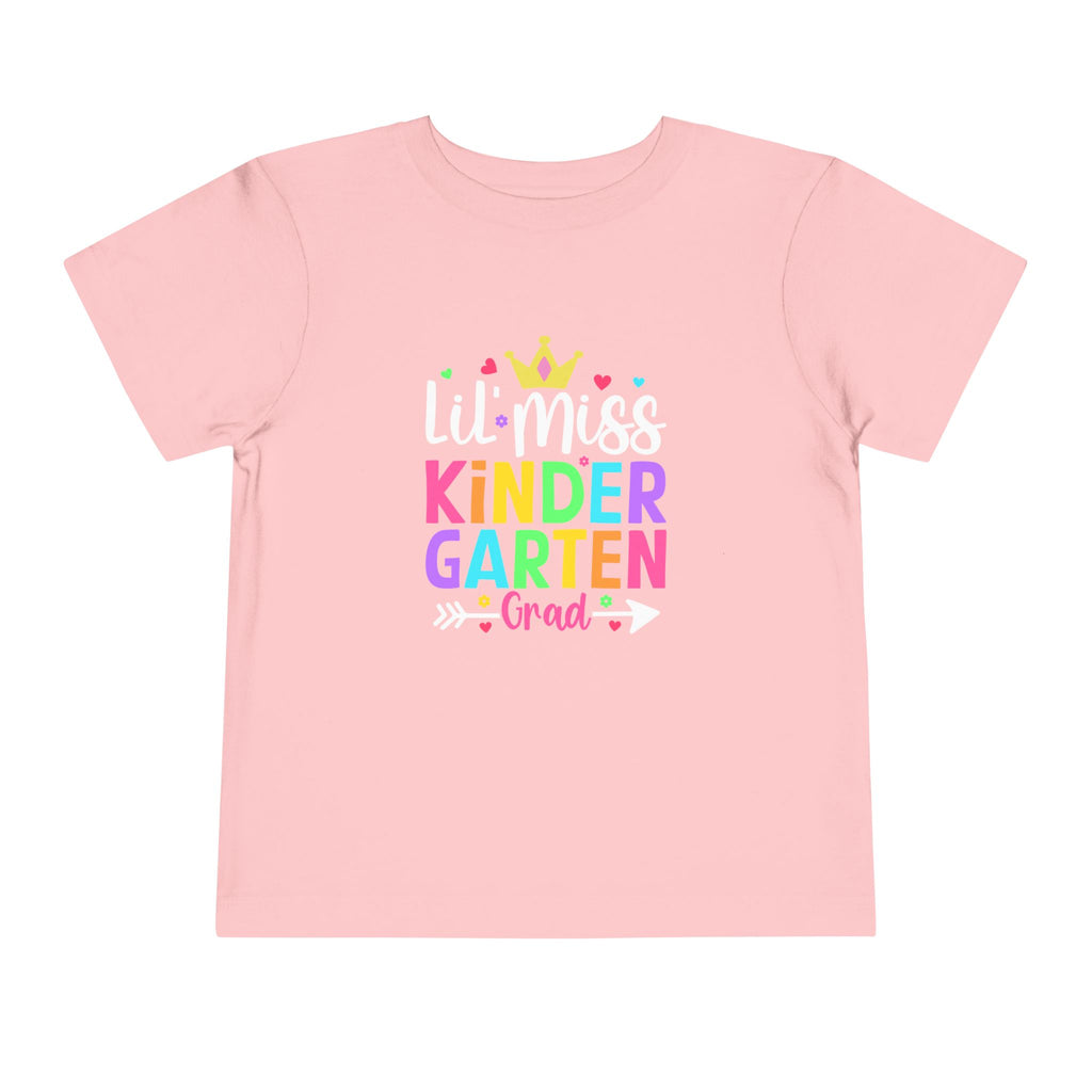 Little Miss Kindergarten Grad. FRONT & BACK — Toddler Graduation Tee