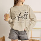 Fall Script Graphic / Cozy Autumn Words Design - Pullover Sweatshirt