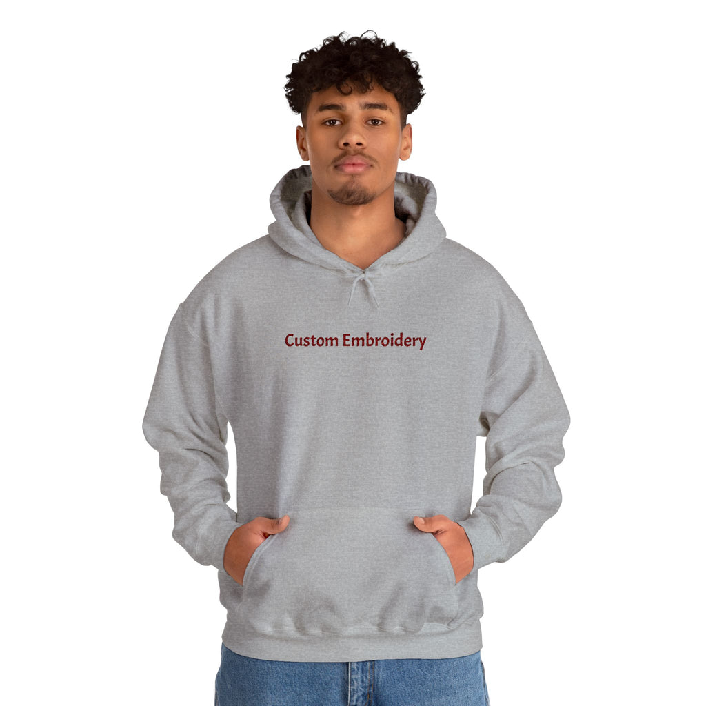 EMBROIDERED Custom Text (Light Colors/Shades) Unisex Hoodies