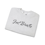 Just Breathe FRONT & BACK Graphic - Cozy Pullover Sweatshirt