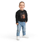 Toddler Sweatshirt — Cute Black Cat Costume Kid's Halloween Sweatshirt with Candy Basket