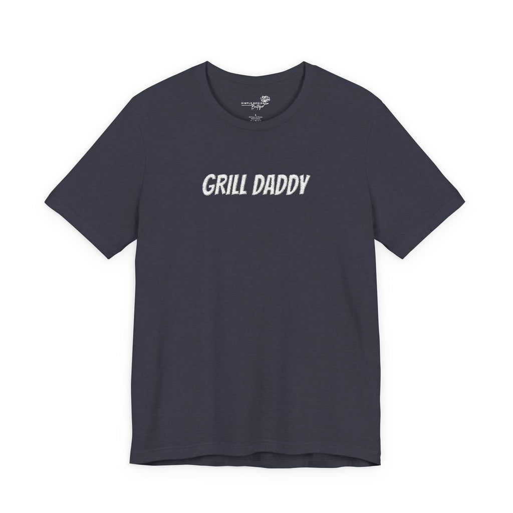 Grill Daddy Embroidered T-Shirt — Funny BBQ Dad Gift Tee | XS–5XL