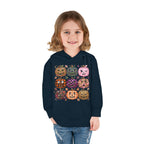 Toddler Halloween Pumpkin Hoodie — Colorful Patterned Jack-O’-Lanterns